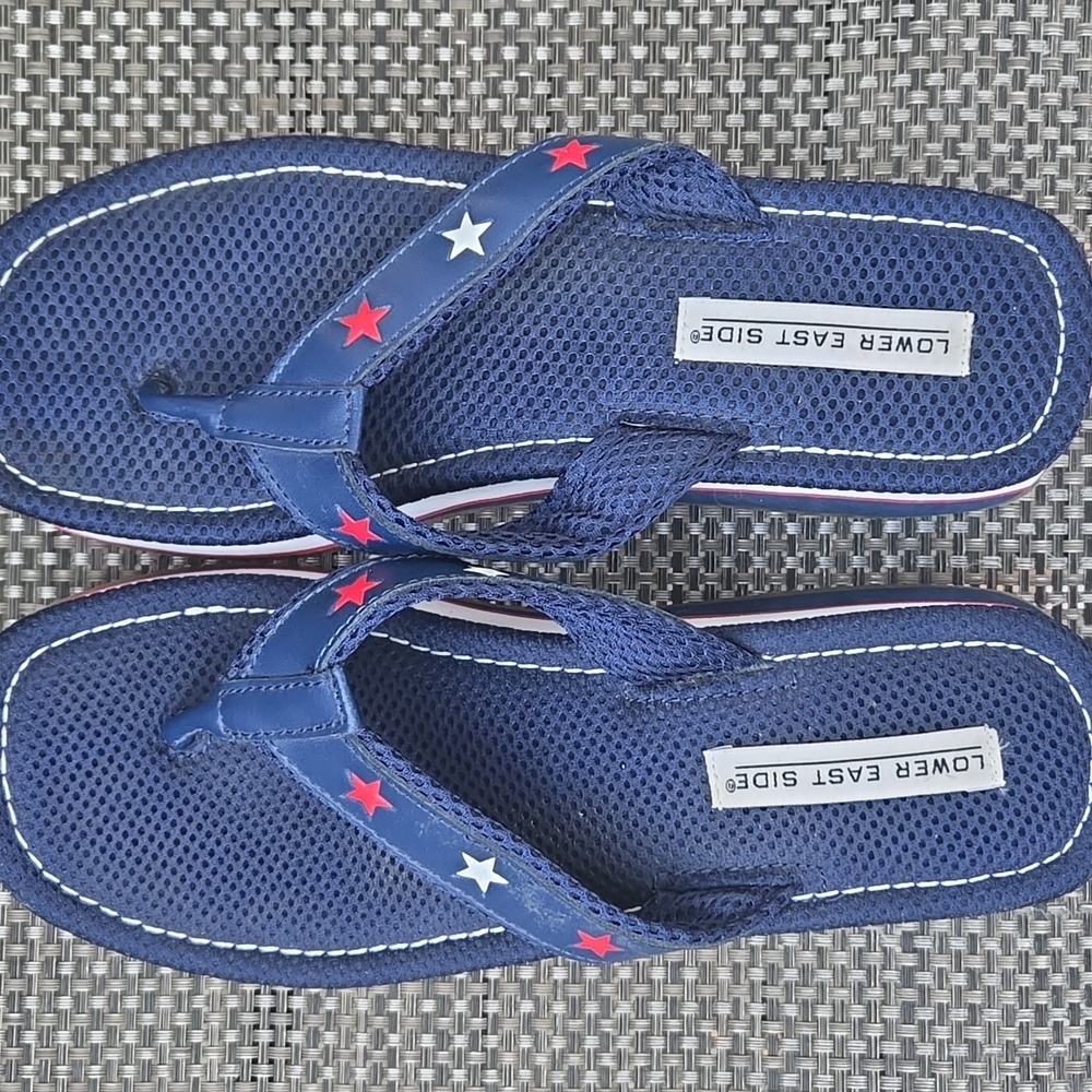 Vintage Y2K Lower East Side Sandals -America colors Sz 9 - Picture 8 of 8